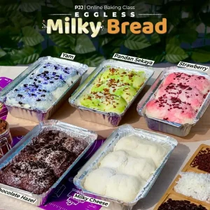 Kelas Online Eggless Milky Bread (5 Resepi)