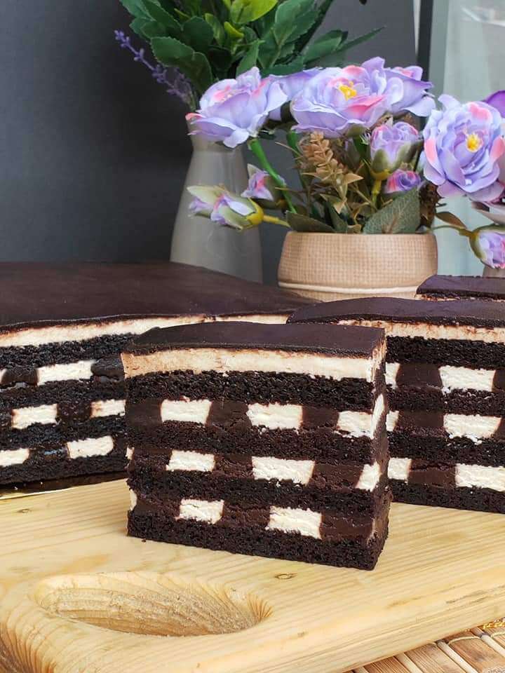 Kelas Black & White Russian Cake (1 Resepi) - Image 2