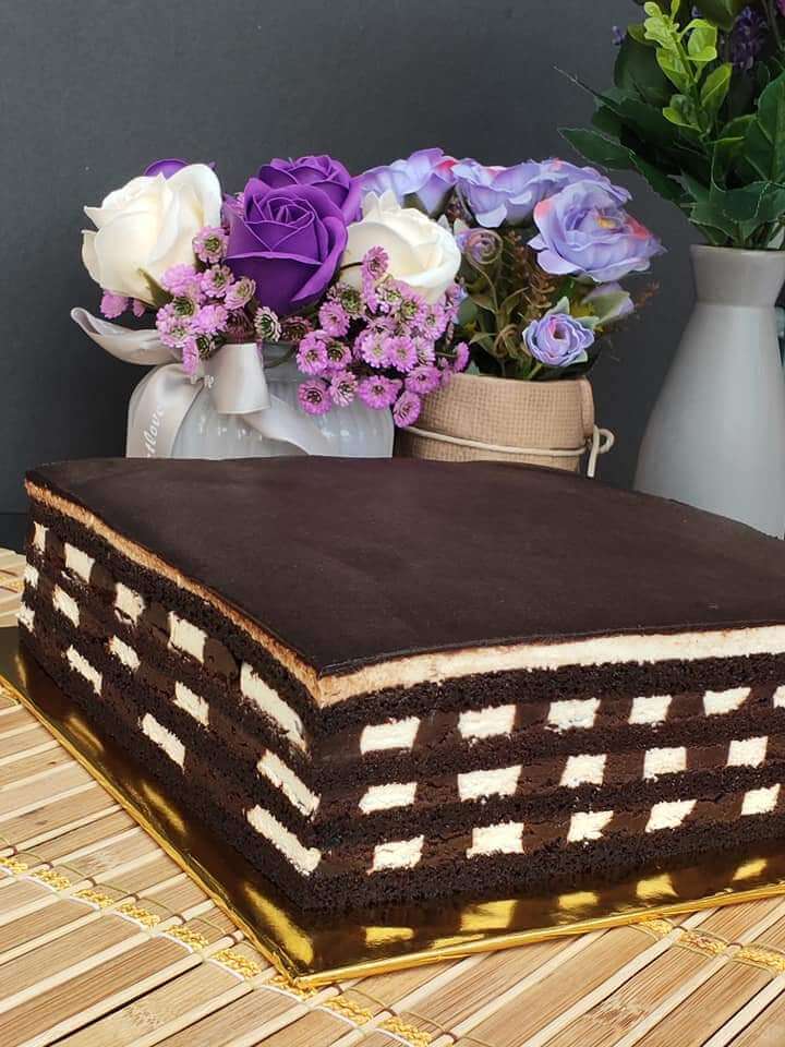 Kelas Black & White Russian Cake (1 Resepi) - Image 3