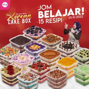 Kelas Online Korean Cake Box (15 Resepi)