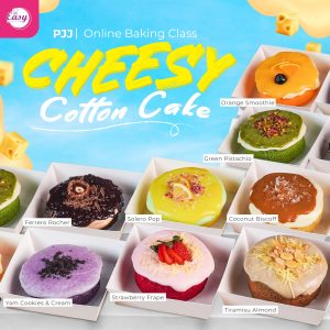 Kelas Online Cheesy Cotton Cake (8 Resepi)